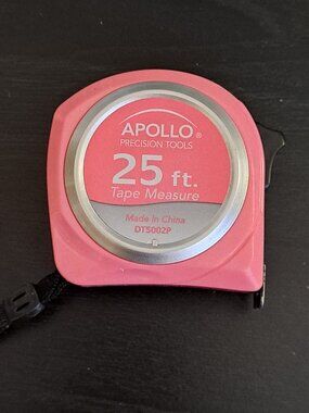 Pink Apollo 25 ft Metal Tape Measure